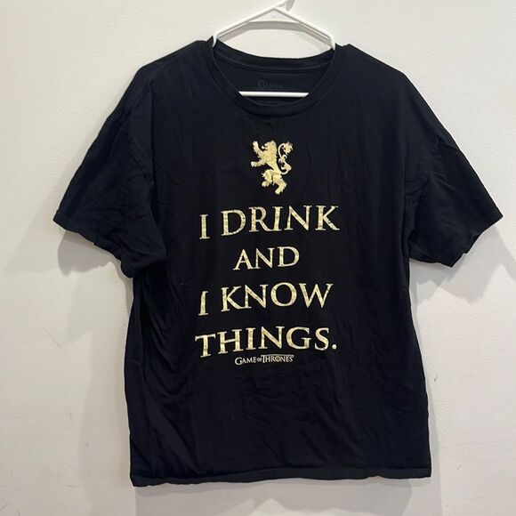 Other - Game Of Thrones Men's XL Black Gold Short Sleeve T-Shirt